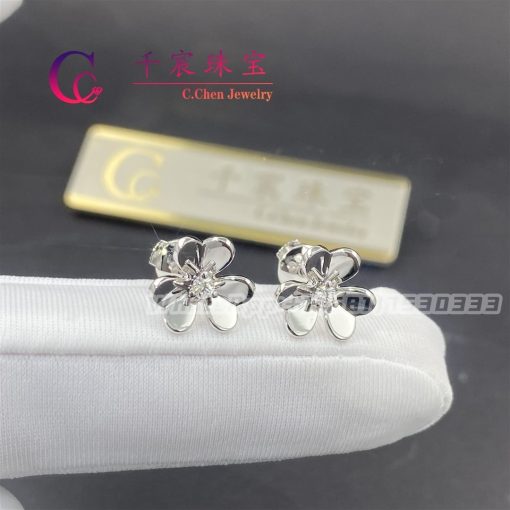 Van Cleef & Arpels Frivole Earrings Mini Model White Gold VCARP0J600