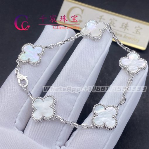 Van Cleef Arpels Vintage Alhambra Bracelet 5 Motifs mother-of-pearl VCARF48400