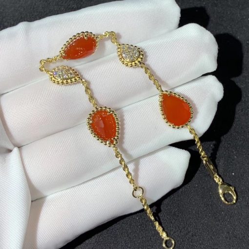 Boucheron Serpent Bohème Bracelet Five Motifs Yellow Gold Whit Carnelian