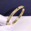 Boucheron Quatre Clou de Paris Yellow Gold Diamond Bangle JBT00689