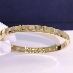 Boucheron Quatre Clou de Paris Yellow Gold Diamond Bangle JBT00689