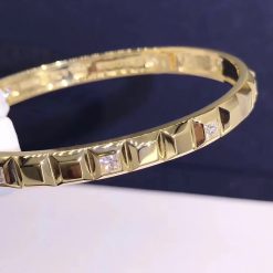 Boucheron Quatre Clou de Paris Yellow Gold Diamond Bangle JBT00689