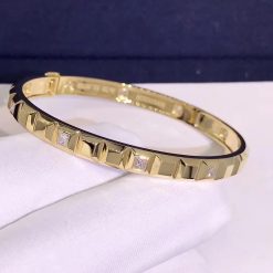 Boucheron Quatre Clou de Paris Yellow Gold Diamond Bangle JBT00689