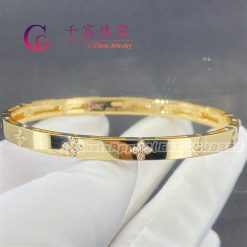 Roberto Coin Love in Verona Rigid Bracelet in 18kt Gold with Diamonds Slim Version ADR888BA2013