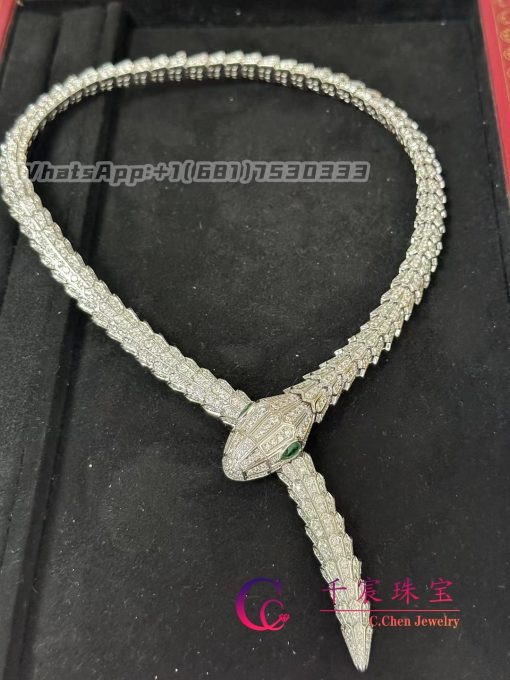 Bulgari Serpenti Diamond Necklace Pave Diamond 261226 (4)