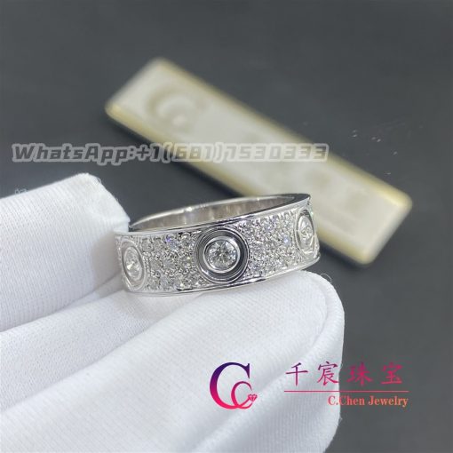 Cartie Love Ring Diamond Paved White Gold N4210400 (6)