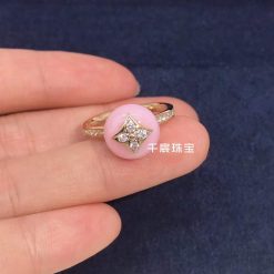 Louis Vuitton B Blossom Ring Pink Opal and PavÉ Diamond Q9M00F