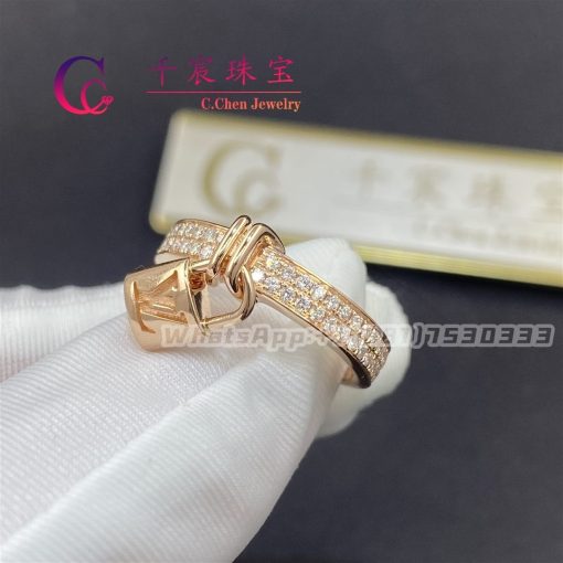 Lockit Diamond Pave Dangling Lock Ring