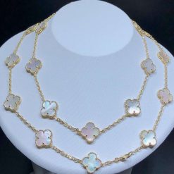 Van Cleef Arpels Vintage Alhambra Long Necklace 20 Motifs Mother-of-pearl VCARA42100