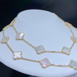 Van Cleef Arpels Vintage Alhambra Long Necklace 20 Motifs Mother-of-pearl VCARA42100