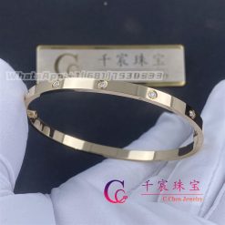 Cartier Love Bracelet 10 Diamonds Rose Gold Small Model B6047917