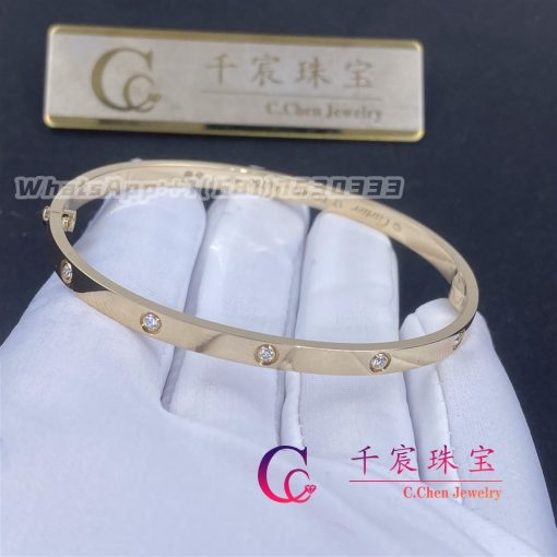 Cartier Love Bracelet Small Model Rose Gold And 10 Diamonds B6047917 (2)