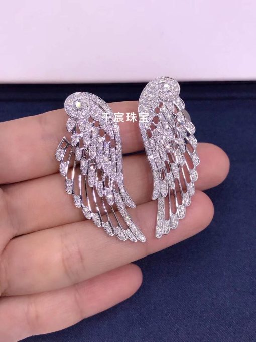 Garrard Wings Embrace Diamond Drop Earrings In 18ct White Gold 2015750 (2)