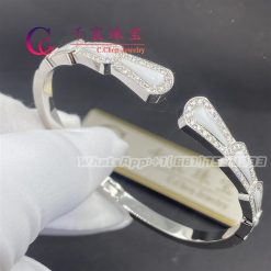 Garrard Fanfare Diamond And Mother Of Pearl Bangle In 18ct White Gold 2015949all (4)