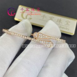 Marli Cleo Full Diamond Slim Slip On Bracelet In Rose Gold Leo B10 (1)