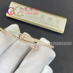 Marli Cleo Full Diamond Slim Slip On Bracelet In Rose Gold Leo B10 (3)