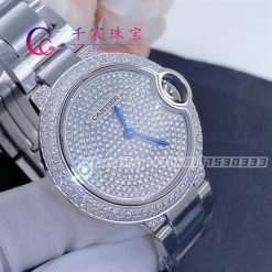 Cartier Ballon Bleu De Cartier Watch 33 Mm White Gold Diamonds We902048 (3)