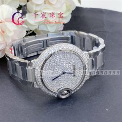 Cartier Ballon Bleu De Cartier Watch 33 Mm White Gold Diamonds We902048 (8)