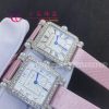 Charles Oudin Pansy Retro with Pearls Watch Medium 24mm Arabic Style Pink Straps