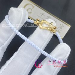 Fred Force 10 Bracelet 18k Yellow Gold And Diamonds Medium Model White Cable 0b0070 6b0285 (4)