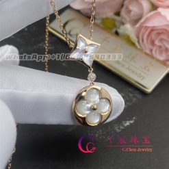 Louis Vuitton Color Blossom Necklace Pink Mother Of Pearl And White Mother Of Pearl Q94355 (5)