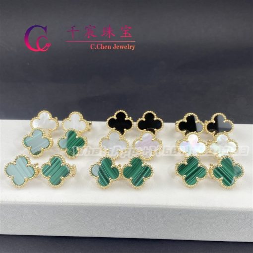 Van Cleef & Arpels Vintage Alhambra Earrings Malachite VCARO3QL00