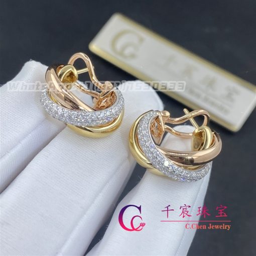 Cartier Trinity Earrings Diamonds B8031900 (5)