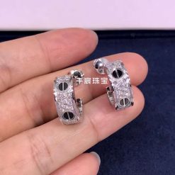 Cartier Love Diamond Ceramic Earrings