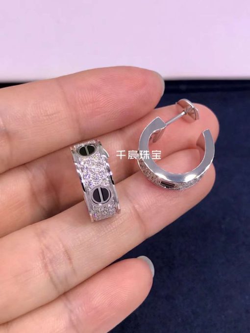 Cartier Love Diamond Ceramic Earrings (4)