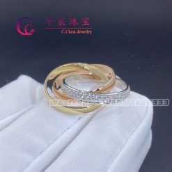 Cartier Trinity Ring Small Model Diamonds B4086000