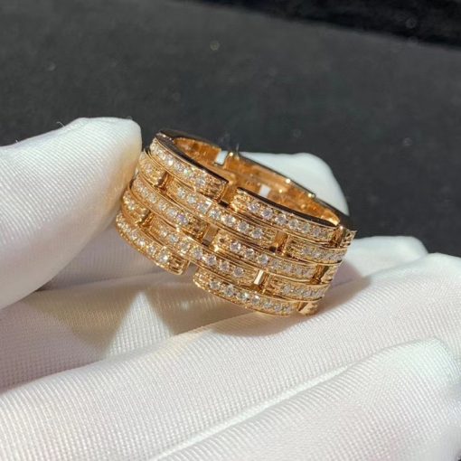 Cartier Paris 5-Row Diamond Maillon Panthère Ring