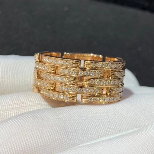 Cartier Paris 5-Row Diamond Maillon Panthère Ring