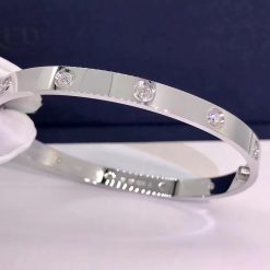 Cartier Love Bracelet White Gold 10 Diamonds B6070417