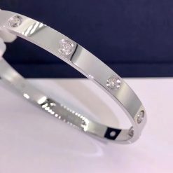 Cartier Love Bracelet White Gold 10 Diamonds B6070417