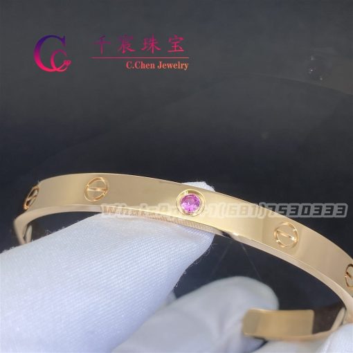 Cartier Love Bracelet Rose Gold 1 Pink Sapphire B6030017