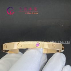 Cartier Love Bracelet Rose Gold 1 Pink Sapphire B6030017