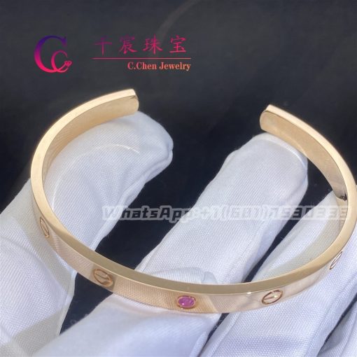 Cartier Love Bracelet Rose Gold 1 Pink Sapphire B6030017