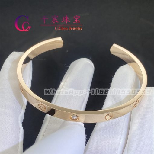 Cartier Love Bracelet 1 Diamond Rose Gold