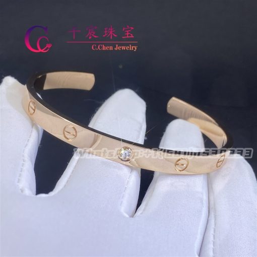 Cartier Love Bracelet 1 Diamond Rose Gold