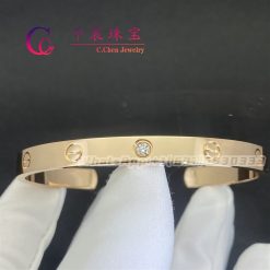 Cartier Love Bracelet 1 Diamond Rose Gold