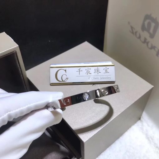 Cartier Love Bracelet 1 Diamond White Gold B6029917