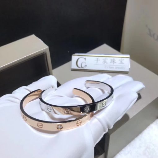 Cartier Love Bracelet 1 Diamond White Gold B6029917