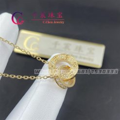 Cartier Love Necklace Yellow Gold Diamond-Paved