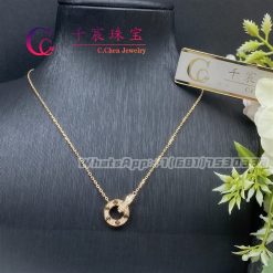 Cartier Love Necklace Yellow Gold Diamond-Paved