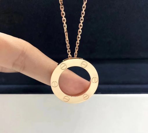 Cartier Love Necklace Rose Gold B7014400