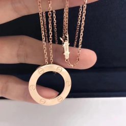 Cartier Love Necklace Rose Gold B7014400