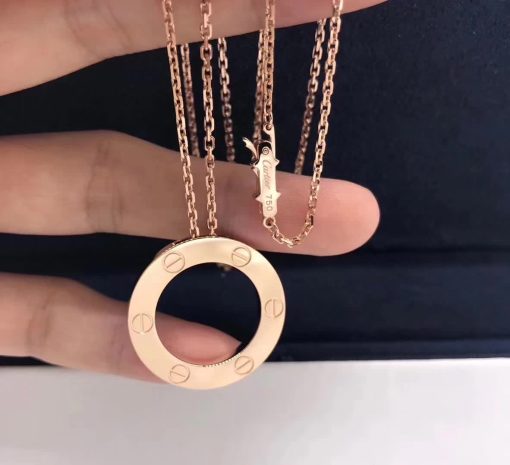 Cartier Love Necklace Rose Gold B7014400