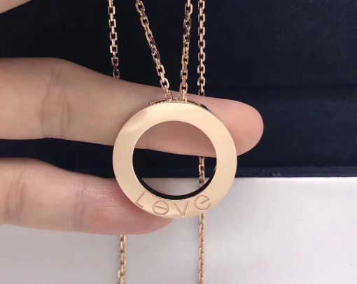 Cartier Love Necklace Rose Gold B7014400