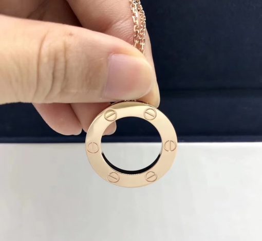 Cartier Love Necklace Rose Gold B7014400