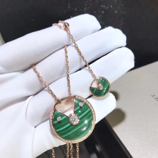 Cartier Amulette De Cartier Necklace Medium Model Malachite N7424148